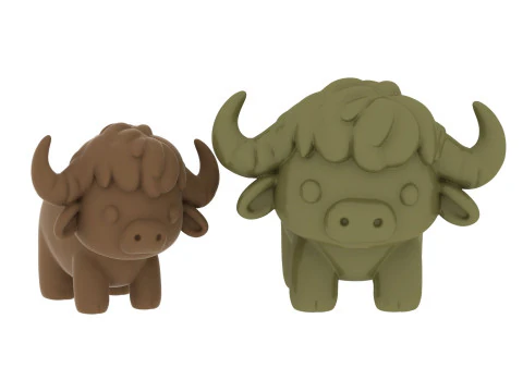 Cute Buffalo Figurine 3D Printable 3D Print Model