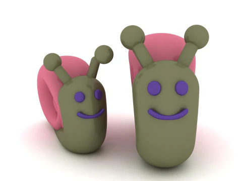 Cute Smiling Snail Figurine 3D Printable 3D Print Model