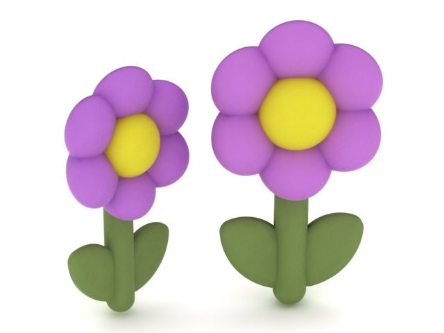 Симпатичная цветочная фигурка для 3D-печати 3D Принт Модель .c4d .max .obj .3ds .fbx .stl .blend 