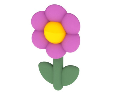 Симпатичная цветочная фигурка для 3D-печати 3D Принт Модель