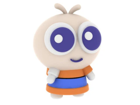 Cute Big-Eye Cartoon Character Figurine 3D Printable 3D Print Model