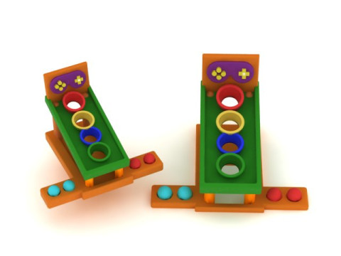 ミニ輪投げアーケード ゲーム 3D 印刷可能 3Dプリントモデル