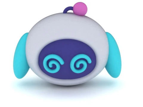 Cute Robot Head Cartoon 3D Printable Model 3D Print Model