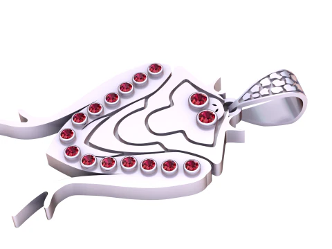 Title Gold Diamond Abstract Pendant 3D Print Model