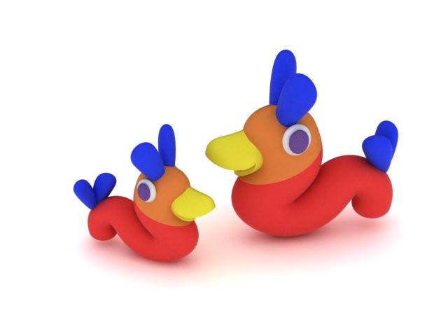 Kartun Lucu Bebek Ringan 3D Dapat Dicetak Model Cetak 3D .c4d .max .obj .3ds .fbx .stl .blend 