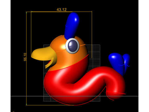 Kartun Lucu Bebek Ringan 3D Dapat Dicetak Model Cetak 3D