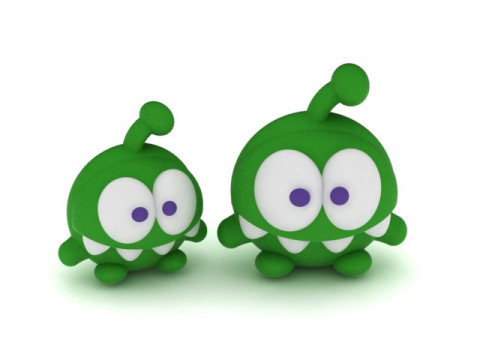 かわいい緑のエイリアン モンスター 3D 印刷可能 3Dプリントモデル