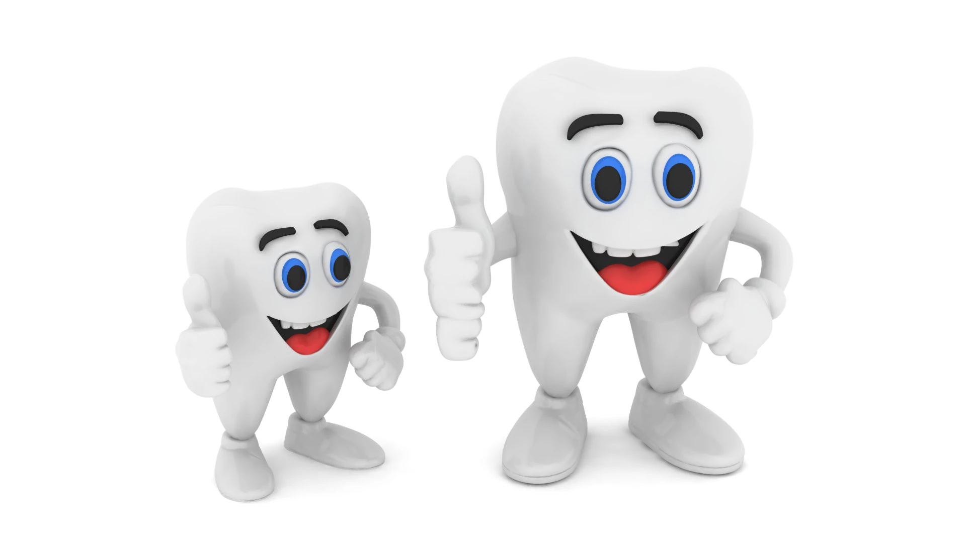 Happy Tooth Mascot Character 3D Printable 3D Print Model .c4d .max .obj .3ds .fbx .stl .blend 