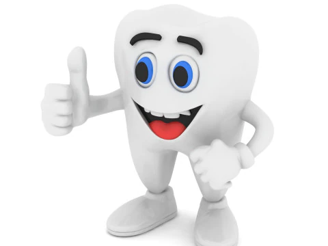 Happy Tooth Mascot Character 3D Printable 3D Print Model