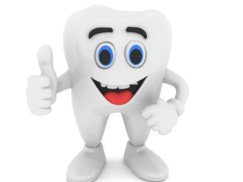 Happy Tooth Mascot Character 3D Printable 3D Print Model