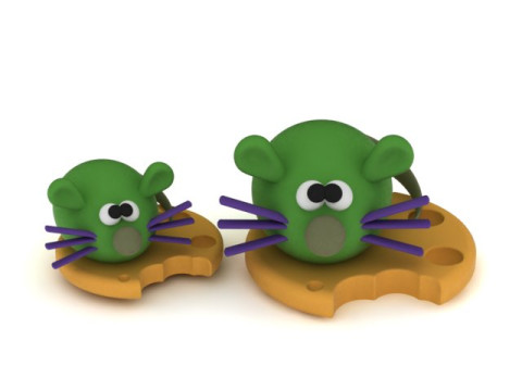 Słodka mysz z serem do druku 3D Model do druku 3D