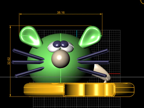 Cute Mouse with Cheese 3D Printable 3D Print Model