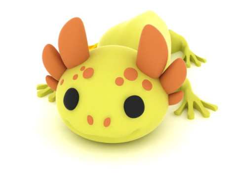 Cute Axolotl Kawaii 3D Printable 3D Print Model