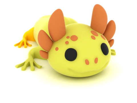 Cute Axolotl Kawaii 3D Printable 3D Print Model