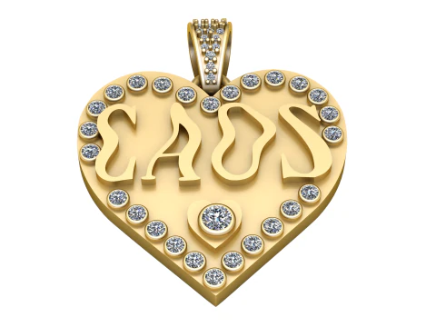 Diamond Leo Zodiac Pendant Luxury Gold Horoscope Charm 3D Printable Jewelry Model 3D Print Model