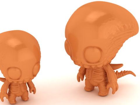 Cute Alien Creature Stylized Sci-Fi 3D Printable 3D Print Model