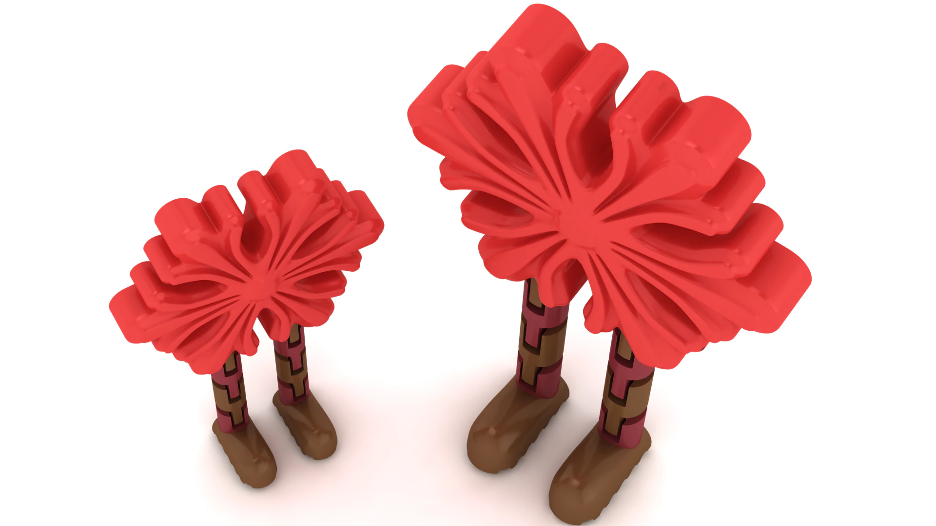 Flexi Walking Autumn Tree Articulated Fantasy Fidget Toy 3D Print Model .c4d .max .obj .3ds .fbx .stl .blend 