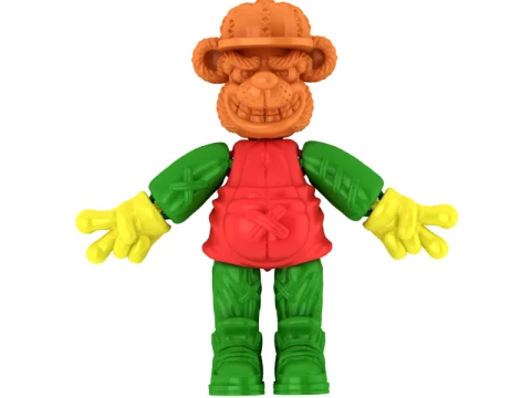 Vogelverschrikker aap figuur 3D printmodel