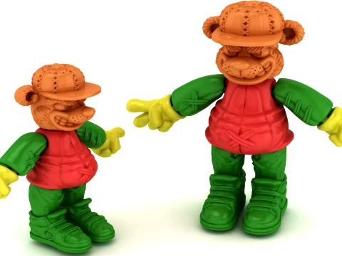 Scarecrow Monkey Figure 3D Print Model