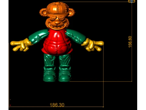 Scarecrow Monkey Figure 3D Print Model