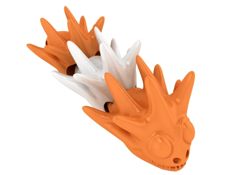 Spiky Dragon Articulated 3D Print Model