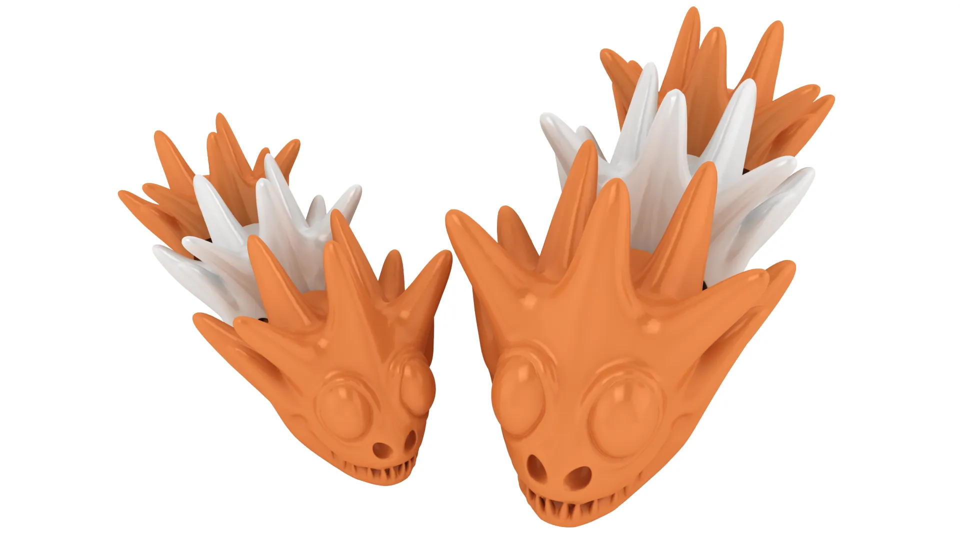 Spiky Dragon Articulated 3D Print Model .c4d .max .obj .3ds .fbx .stl .blend 