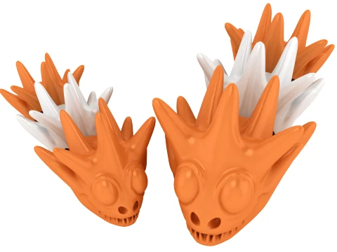 Stekelige draak gearticuleerd 3D printmodel