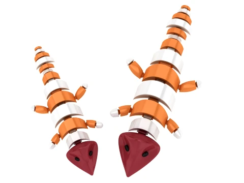 カクレクマノミのフレキシブルおもちゃ 3Dプリントモデル