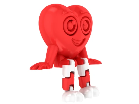 心形伙伴图 3D 打印模型