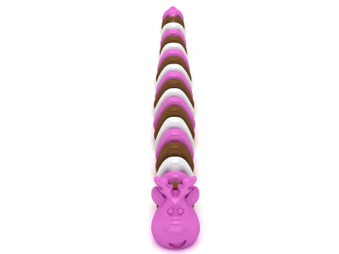鹿毛虫のフレキシブルおもちゃ 3Dプリントモデル