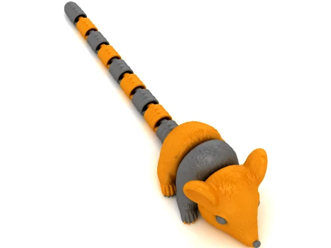 Long Tail Mouse 3D Print Model
