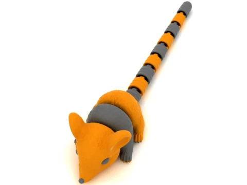 Long Tail Mouse 3D Print Model