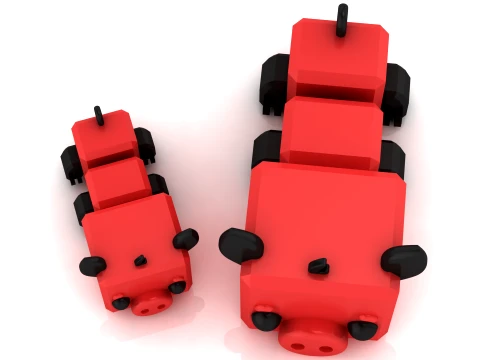 Pig Toy Figure 3D Print Model