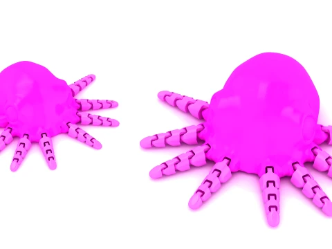 铰接章鱼玩具 3D 打印模型