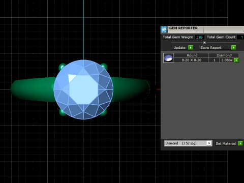 Blue Sapphire Solitaire Gold Ring 3D Print Model
