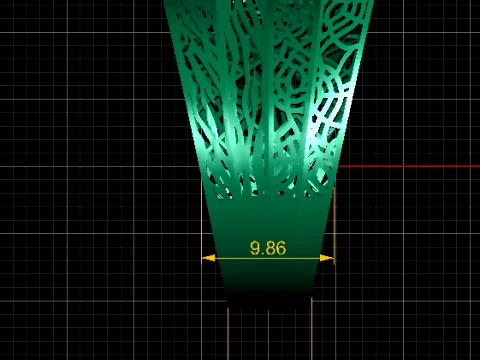 Abstract Filigree Gold Ring 3D Print Model
