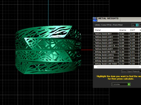 Abstract Filigree Gold Ring 3D Print Model