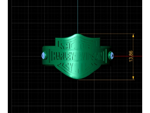Harley-Davidson Gold Signet Ring 3D Print Model