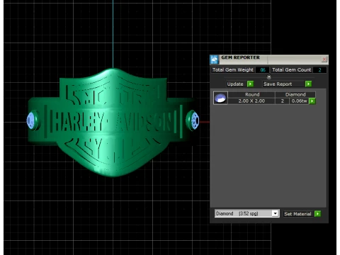 Harley-Davidson Gold Signet Ring 3D Print Model