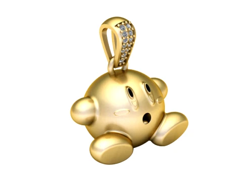 Leuke cartoon gouden karakter hanger 3D printmodel