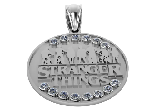 Stranger Things Gold Pendant 3D Print Model