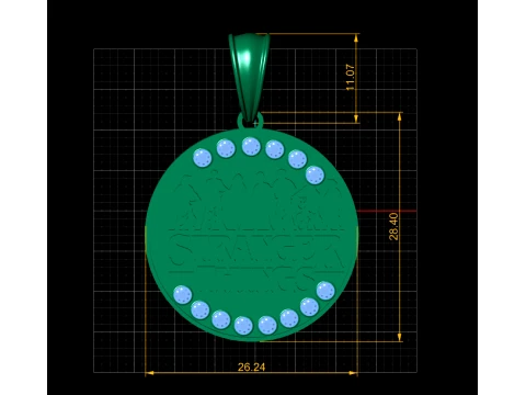 Stranger Things Gold Pendant 3D Print Model