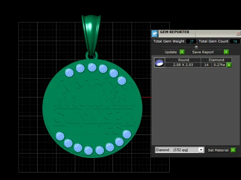 Stranger Things Gold Pendant 3D Print Model