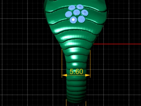 Sculpted Gold Stone Ring 3D Print Model