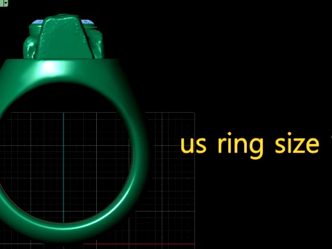 Ruby Skull Gold Ring 3D Print Model