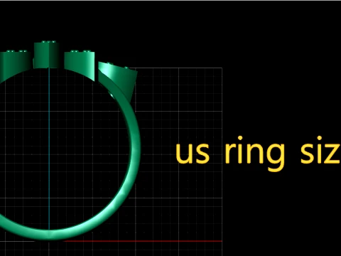 Leaf Diamond Gold Ring 3D Print Model