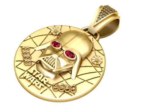 Darth Vader gouden hanger 3D printmodel