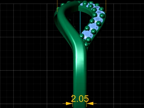 Infinity Diamond Gold Ring 3D Print Model
