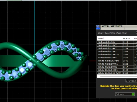 Infinity Diamond Gold Ring 3D Print Model