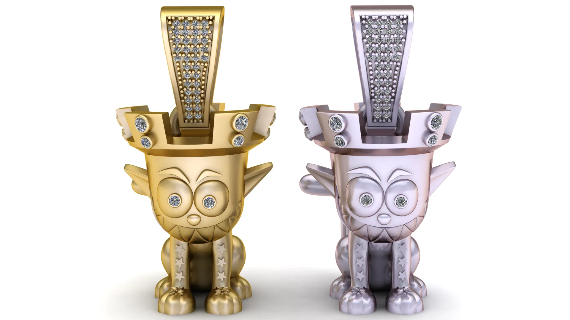 Cartoon Hat Gem Pendant 3D Print Model .c4d .max .obj .3ds .fbx .stl .blend 